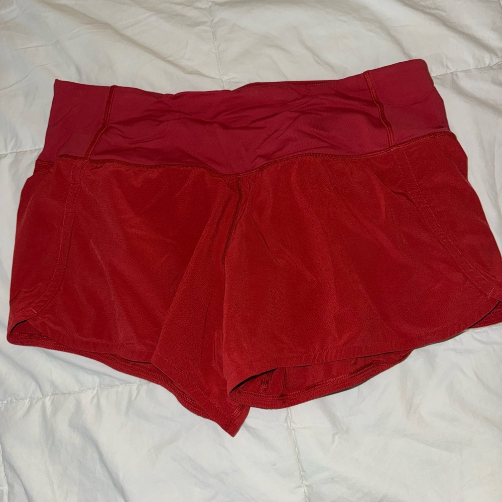 Women's Red Athletic Shorts